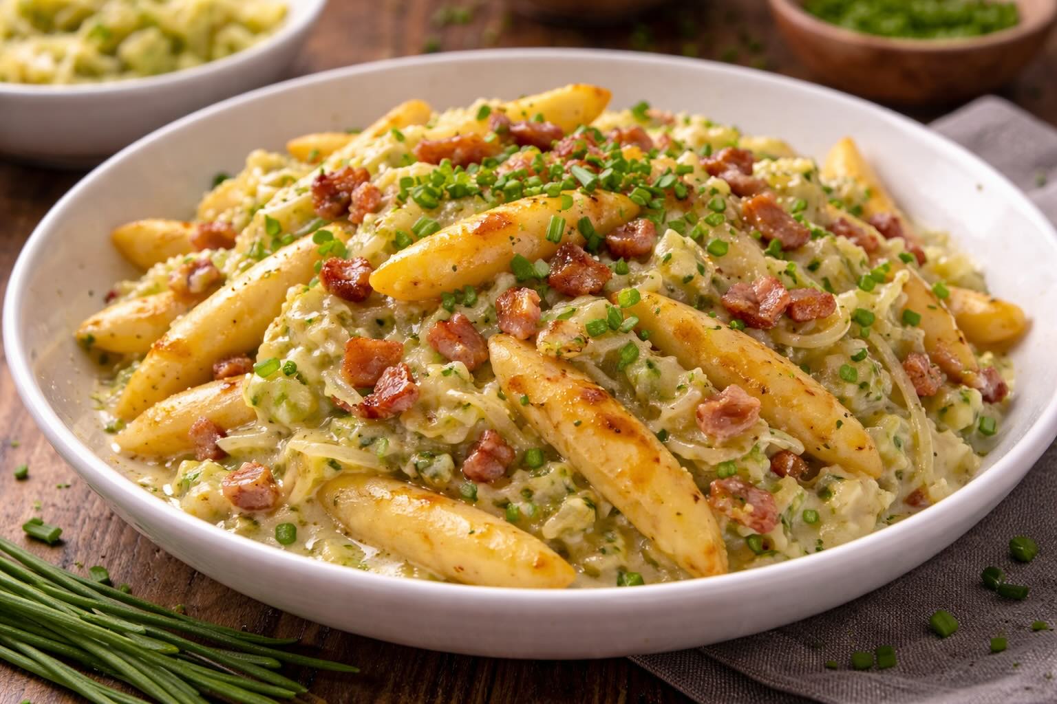 Schupfnudeln mit Spitzkohl