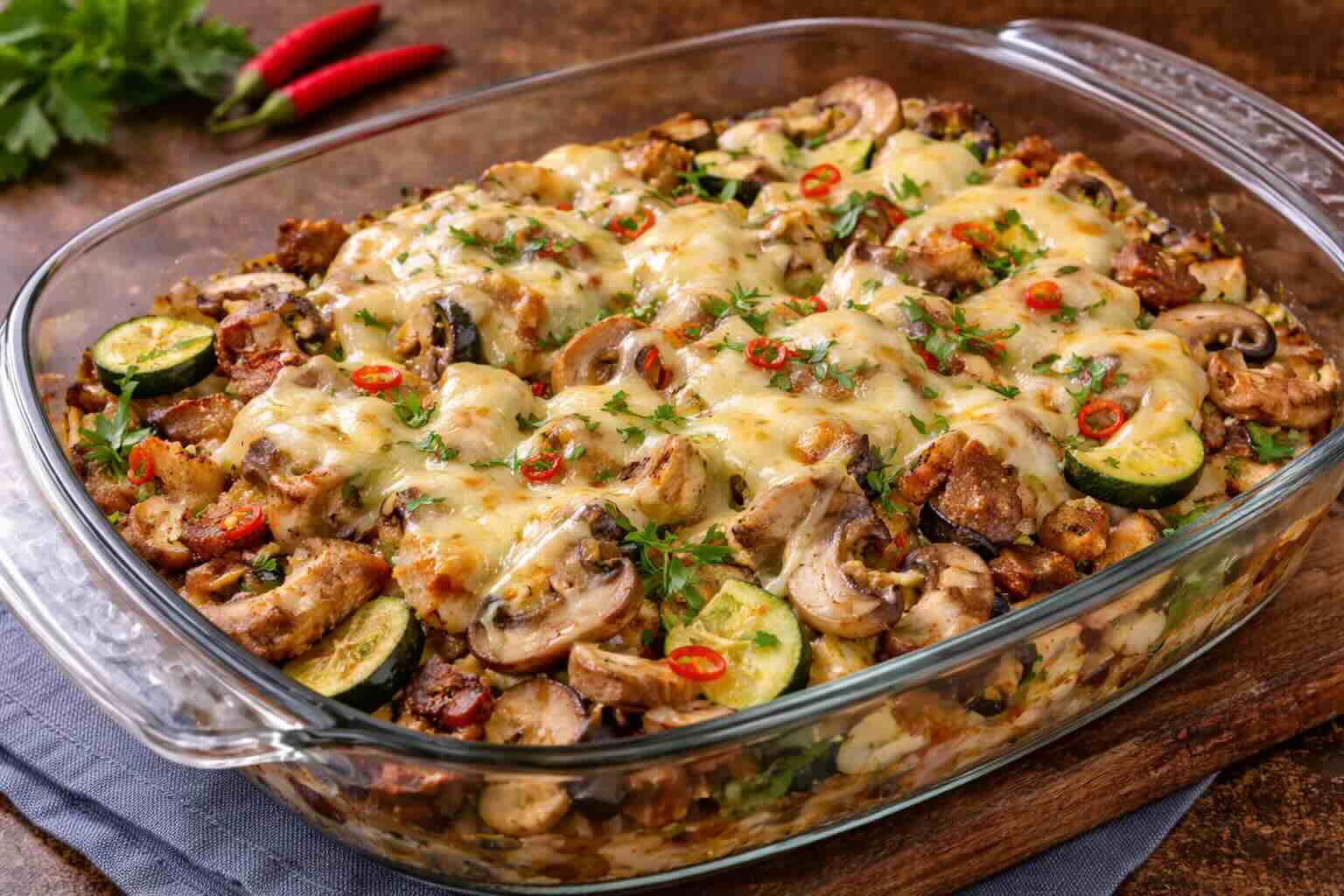 Überbackenes Pilzpfännchen